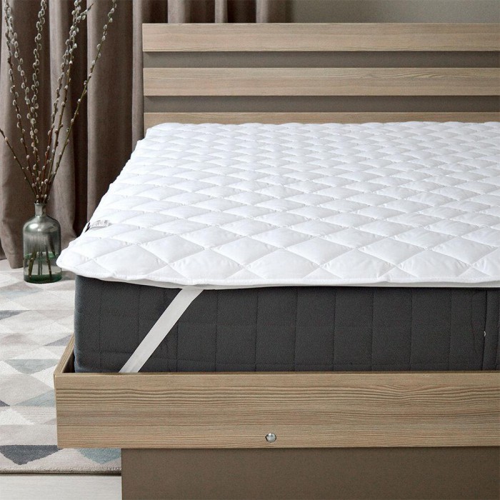 Наматрацник ТМ IDEIA Comfort стьобаний зі стрічками по кутах 80*190 см 
