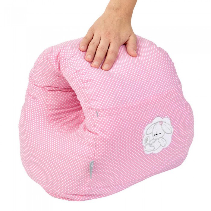 Подушка для годування Mini ТМ PAPAELLA 30х28х30 см рожевий горошок
