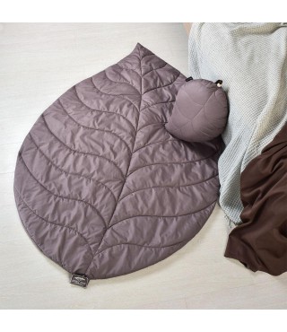 Набір FLORA Килимок та подушка TM IDEIA 100х150 см + 38х50 см шоколад