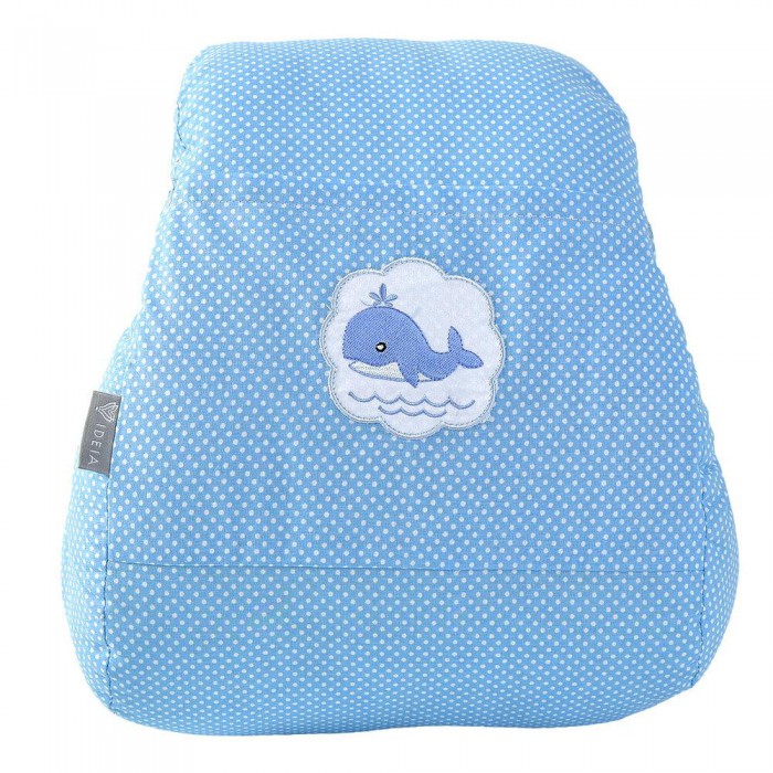Подушка для годування Mini ТМ PAPAELLA 30х28х30 см горошок блакитний Подушка для годування Mini ТМ PAPAELLA 30х28х30 см горошок блакитний