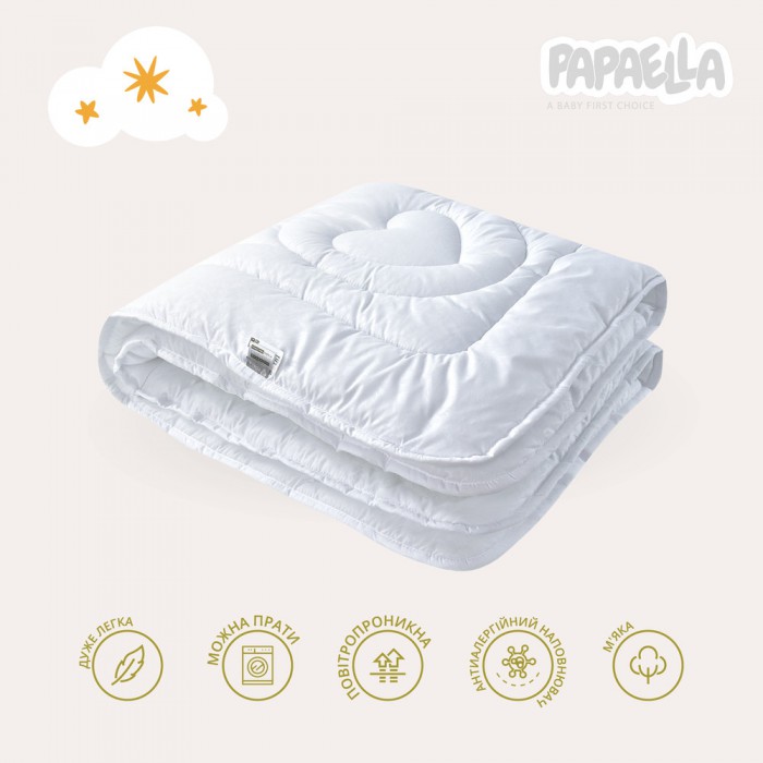 Ковдра Ведмедик ТМ PAPAELLA 100х135 см білий Ковдра Ведмедик ТМ PAPAELLA 100х135 см білий