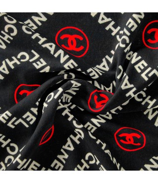 Тканина плательна штапель Бренди Chanel 2 чорний
