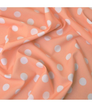 Тканина плательна Super soft Горохи персик
