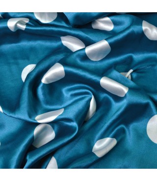Тканина атлас Горохи асорті maxi мор бриз