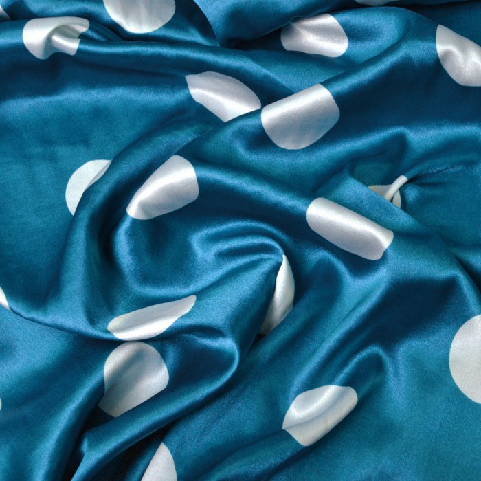 Тканина атлас Горохи асорті maxi мор бриз 