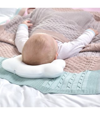 Подушка дитяча ортопедична Ведмедик ТM PAPAELLA 20х27х5 см біла