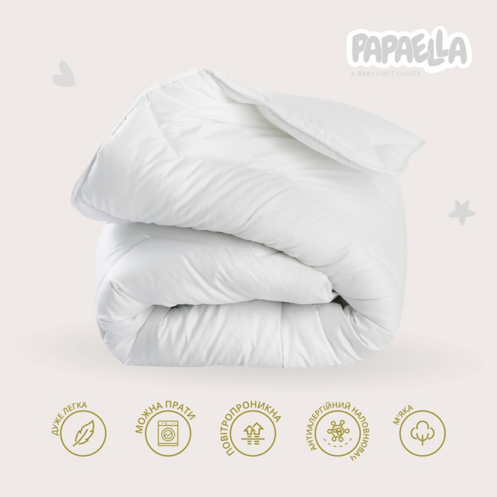 Ковдра дитяча в ліжечко Comfort ТM PAPAELLA 100х135 см зигзаг/біла Ковдра дитяча в ліжечко Comfort ТM PAPAELLA 100х135 см зигзаг/біла