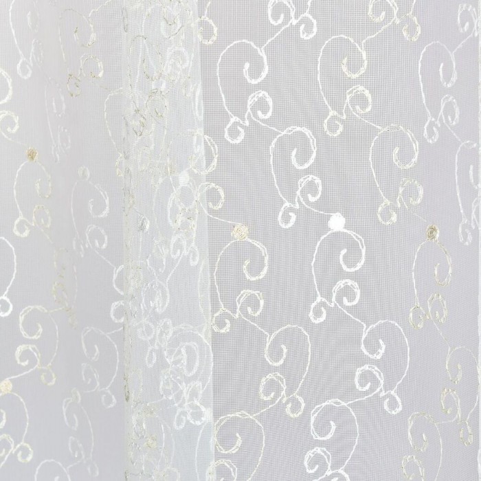 Тканина тюль сітка з вишивкою Альміра V-altin Тканина тюль сітка з вишивкою Альміра V-altin