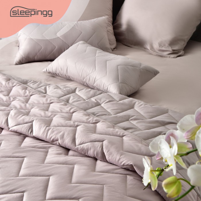 Покривало Bodi TM SLEEPINGG 240х260 см какао/св.сірий Покривало Bodi TM SLEEPINGG 240х260 см какао/св.сірий