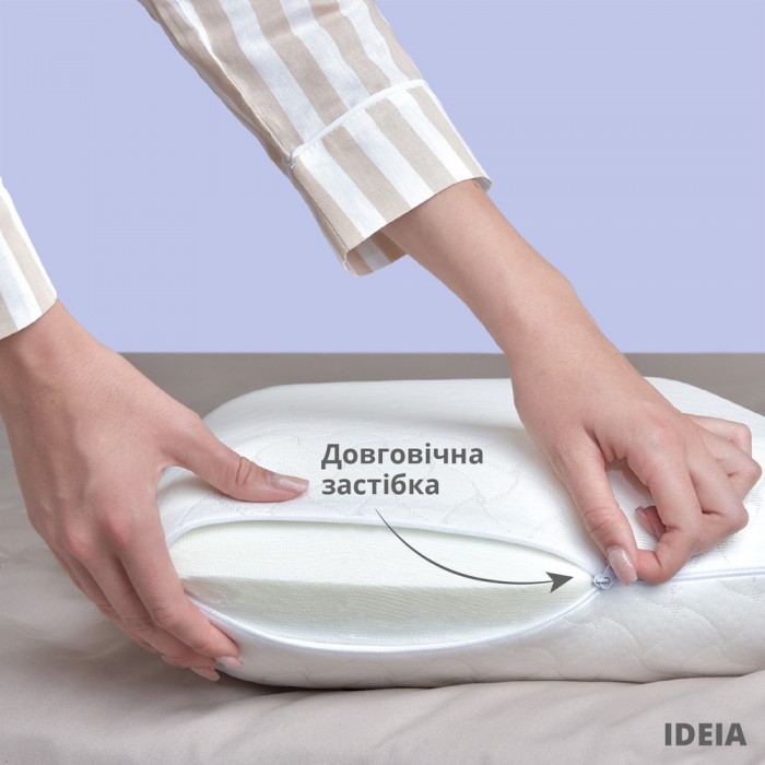 Подушка ортопедическая MEMORY FOAM ТМ IDEIA 63х43х10/8 см