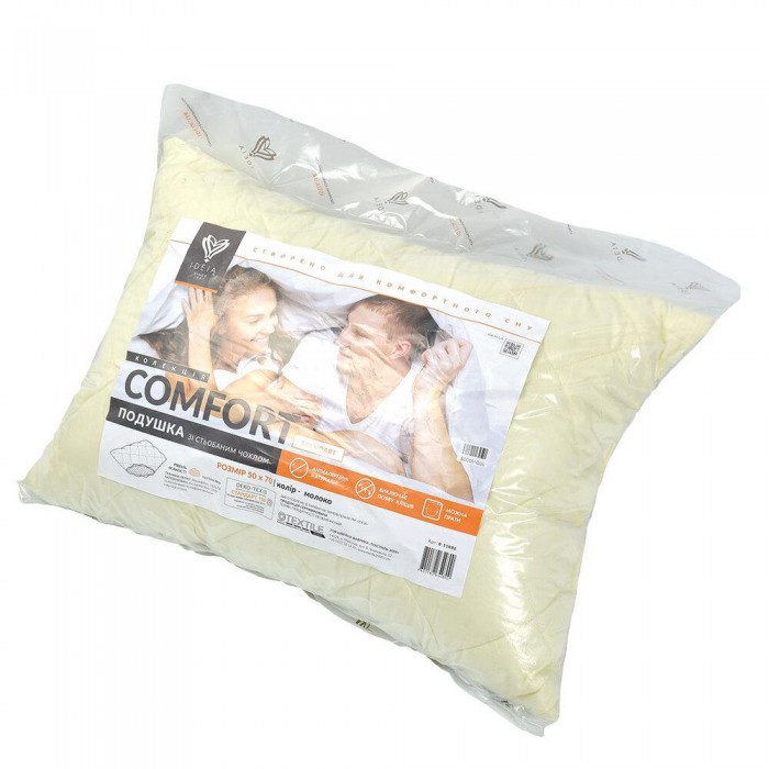 Подушка Comfort Standart TM IDEIA 50х70 см молоко Подушка Comfort Standart TM IDEIA 50х70 см молоко