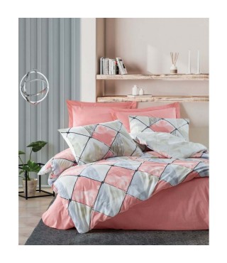Комплект білизни євро Cotton box Modeline Tetragon Pembe