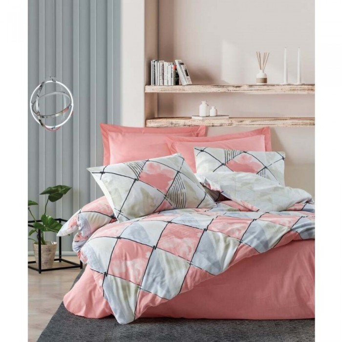 Комплект білизни євро Cotton box Modeline Tetragon Pembe